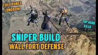 Conquerors Blade: 11 Kill Longbow Sniping | Wall Fort Siege Defense | Berzerkers, Javelins, Modaos
