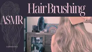 ASMR | Soothing & Calming | Long Blonde Hair Brushing with Water Fountain Trickle | No Talking |