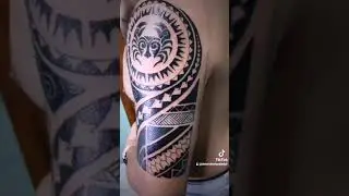 Polynesian tattoo half sleeve