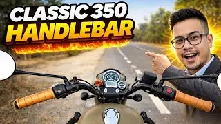 Touring handlebar for Classic 350 Best Handlebar for #royalenfield #classic350 #rider #viralvideo 
