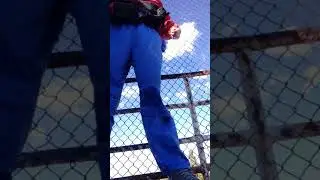 nylon blue wind pants