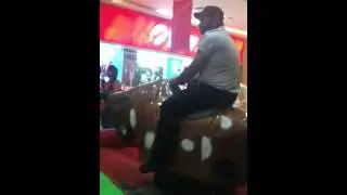 Snow bull-ride