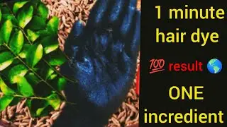🌎 1 minute hair dye white hair turn black hair immediately 100% natural 