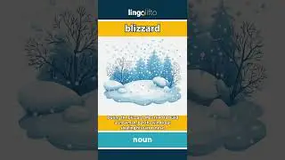 🇬🇧 Blizzard Meaning : Flash Card : Learn English Vocabulary