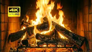 10 Hours Cozy Fireplace 🔥 | Real Crackling Fire Sounds | No Music | Sleep & Relax