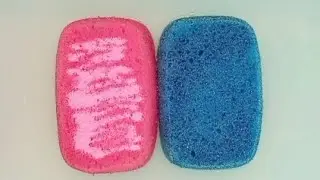 Asmr sponge squeezing. Fizzy foam 💙💖