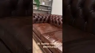 100% pure leather chesterfield vintage leather sofa 🛋️