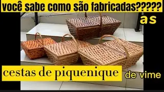 como é produzido as cestas de piquenique? uma das peças de vime mais famosas. (fábrica de vime)