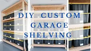 DIY Custom Wooden Garage Storage Unit * How to make garage shelves * Garage organization idea