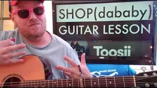 How To Play Shop Guitar Toosii Dababy // easy guitar tutorial beginner lesson easy chords