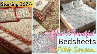 Online Bedsheet Haul / Most Beautiful Bedsheets of Summer 2023/ 100% Cotton and Microfiber Bedsheets