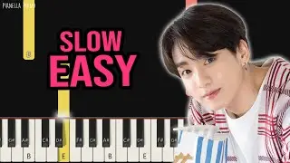 Jung Kook - Please Don't Change (ft. DJ Snake) | SLOW EASY Piano Tutorial by Pianella Piano