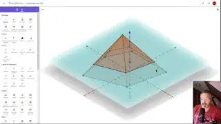 Créer une pyramide et sa section en 3D sur geogebra