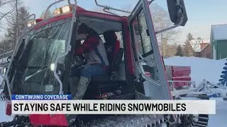 Staying safe while riding snowmobiles
