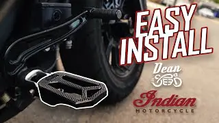 Dean Speed Pistol Grip Foot Pegs on a Scout Bobber. How to and 1st Thoughts!
