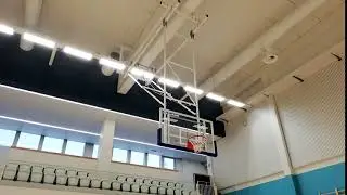 Ceiling suspended basketball construction