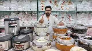 Fancy Hot Pot Set 3pc Glass cover Hot pot Set 4pc original quality sohail Traderd Faisalabad