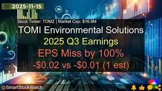 TOMI Environmental Solutions (TOMZ|$16.9M) - 2025 Q3 Earnings Analysis