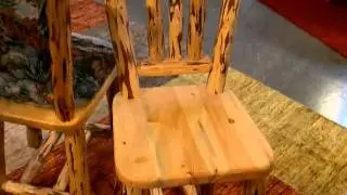 Log Chair for Gathering or Harvest Height Dining Table