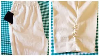 cigarette pant with pockat||ladies pants with pocket||designing with potli button