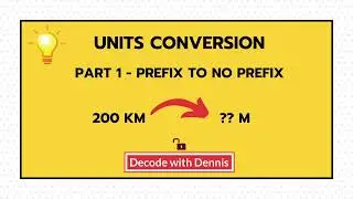 Units Conversion Part 1 - Simple Way to Convert a Unit with Prefix to a Unit without Prefixes.