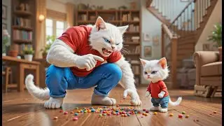 Kitty Candy Order Bunch of Candy 😺 Kitten Dad Angry 😿#cat #ai #catlover #catvideos #cutecat #aicat
