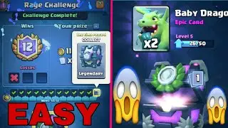 How to win Rage Challenge in clash royals!OMG insane luck got legendary in tournament chest!Best Dec