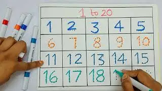 Learn to Write Numbers 1 to 20 | Fun Tracing Practice for Kids ✏️🎨