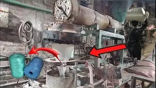 How to manufacture plastic rope out of discarded plastic bags #plastic