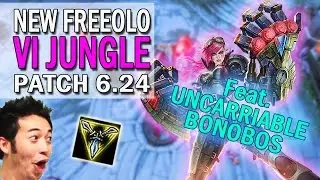 LEAGUE OF LEGENDS -- NEW FREELO VI Jungle -- Patch 6.24 / Feat. uncarriable  ''gold'' BONOBOS