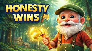 The Honest Woodcutter and His Axe 🌳 | Moral Story for Kids | Bedtime Fairy Tale
