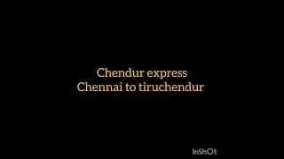 Chennai to tiruchendur | Chendur express #southernrailway  #publictransport  #train