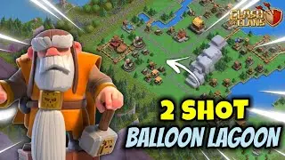 How to 2 SHOT The BALLOON LAGOON 🤫 (Easy) | CLAN CAPITAL (Clash Of Clans) ~ Mr DIP BHAI