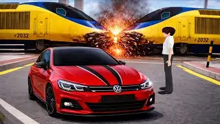 INSANE Train Crash at Railway Crossing 🚆🔥 | 3D Driving Class Gameplay | GaMiNg WiTh CaR