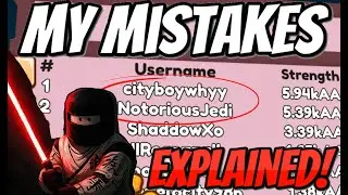 NotoriousJedi lost #1 Strength?!  My Mastery Update mistakes EXPLAINED! - Roblox Saber Simulator