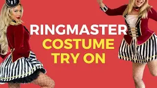 CUTE RINGMASTER COSTUME TRY ON