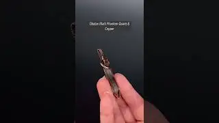 Double Terminated Tibetan Black Phantom Quartz & Copper Wire Wrapped Pendant
