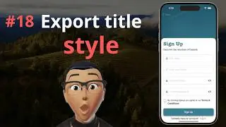 🔥Export our title style | Log In & Sign Up with Firebase #18