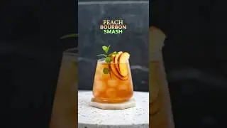 Peach Bourbon Smash 🍑🥃  #drink #cocktail #peach