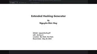 Extended Hashing Algorithm in Python