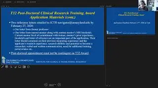 T32 Postdoctoral Information Session - 12/11/2025