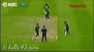 6 balls 43 runs in over world record||john Carter ||