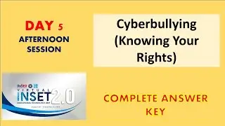 VINSET 2.0 DAY 5 COMPLETE ANSWERS Cyberbullying Knowing Your Rights #VINSET #DEPEDINSET
