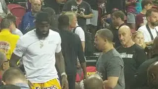 LeBron and Tyronn Lue showing zero hard feelings chatting at Summer League #Lakers #Cavs