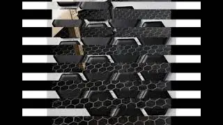 Black Hexagon Matte Finish Porcelain Mosaic Tile