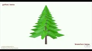 Pinheiro de toroides heptagonais / Pine tree with heptagonal toroids