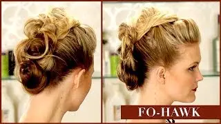 Messy Bun Faux Hawk!!