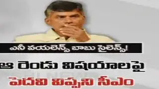 Chandra Babu silence on his party collegues violence