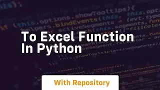 to excel function in python