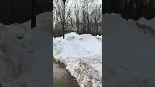 Piles of snow after snow storm #shorts #snow #snowstorm #snowmountain #viralvideo